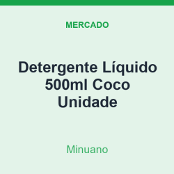 Detergente Líquido 500ml Minuano Coco Unidade