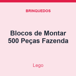 Blocos de Montar Lego 500 Peças Fazenda