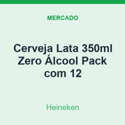 Cerveja Lata 350ml Heineken Zero Álcool Pack com 12