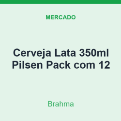 Cerveja Lata 350ml Brahma Pilsen Pack com 12