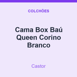 Cama Box Baú Castor Queen Corino Branco