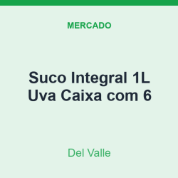 Suco Integral 1L Del Valle Uva Caixa com 6