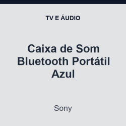 Caixa de Som Bluetooth Sony Portátil Azul