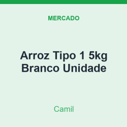 Arroz Tipo 1 5kg Camil Branco Unidade