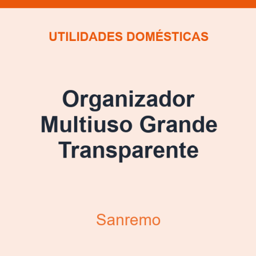 Organizador Multiuso Sanremo Grande Transparente