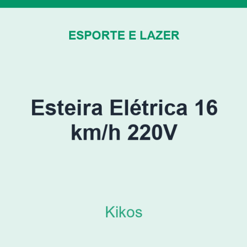 Esteira Elétrica Kikos 16 km/h 220V