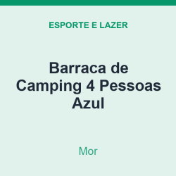 Barraca de Camping Mor 4 Pessoas Azul
