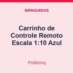 Carrinho de Controle Remoto Polibrinq Escala 1:10 Azul