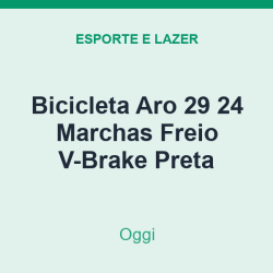 Bicicleta Aro 29 Oggi 24 Marchas Freio V-Brake Preta