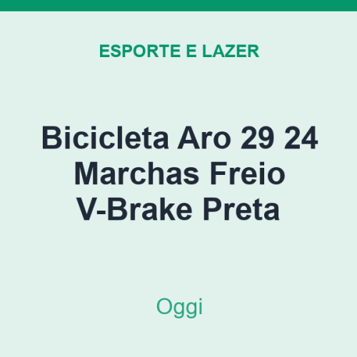 Bicicleta Aro 29 Oggi 24 Marchas Freio V-Brake Preta