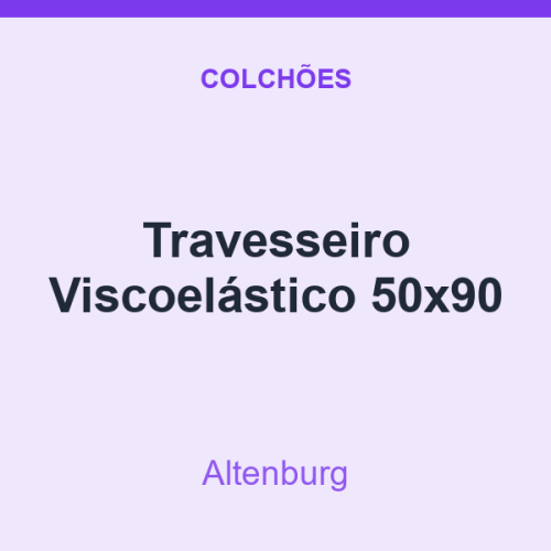 Travesseiro Altenburg Viscoelástico 50x90