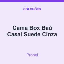 Cama Box Baú Probel Casal Suede Cinza