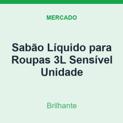 Sabão Líquido para Roupas 3L Brilhante Sensível Unidade