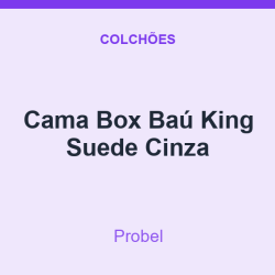 Cama Box Baú Probel King Suede Cinza
