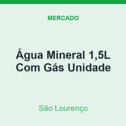 Água Mineral 1,5L São Lourenço Com Gás Unidade