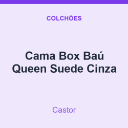 Cama Box Baú Castor Queen Suede Cinza