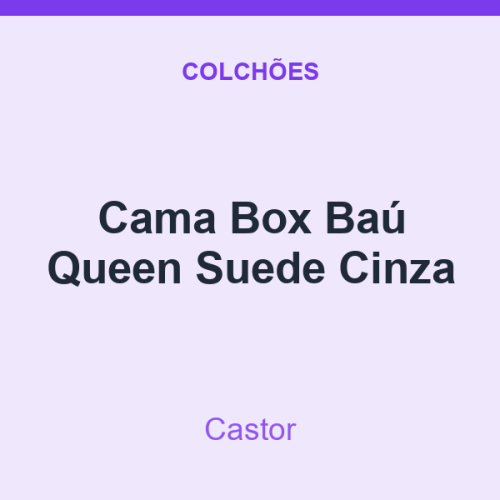 Cama Box Baú Castor Queen Suede Cinza