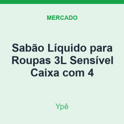 Sabão Líquido para Roupas 3L Ypê Sensível Caixa com 4