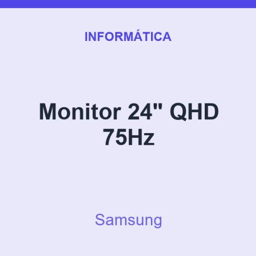 Monitor Samsung 24" QHD 75Hz