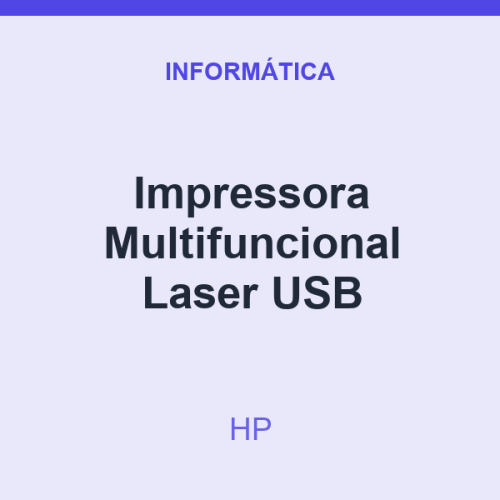 Impressora Multifuncional HP Laser USB