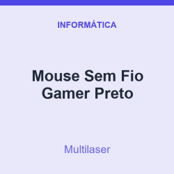 Mouse Sem Fio Multilaser Gamer Preto