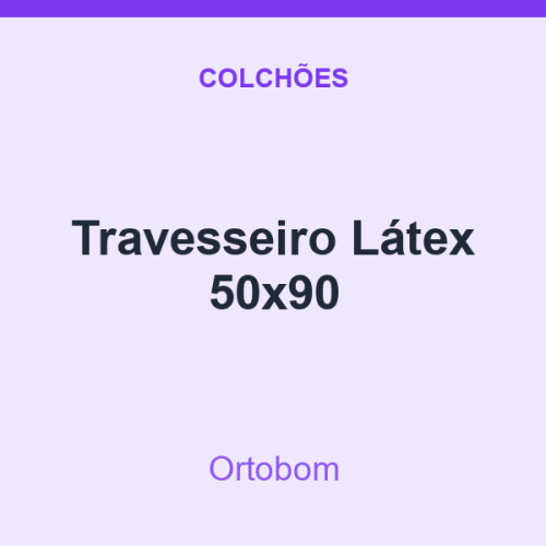 Travesseiro Ortobom Látex 50x90