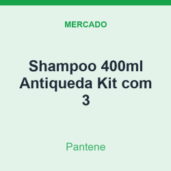Shampoo 400ml Pantene Antiqueda Kit com 3