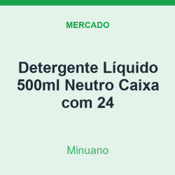 Detergente Líquido 500ml Minuano Neutro Caixa com 24