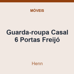 Guarda-roupa Casal Henn 6 Portas Freijó