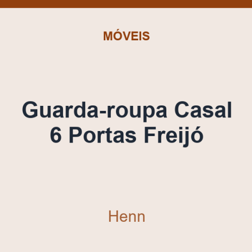 Guarda-roupa Casal Henn 6 Portas Freijó