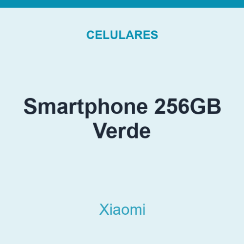 Smartphone Xiaomi 256GB Verde