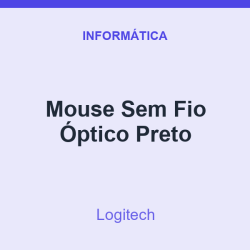 Mouse Sem Fio Logitech Óptico Preto