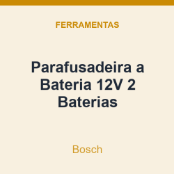 Parafusadeira a Bateria Bosch 12V 2 Baterias