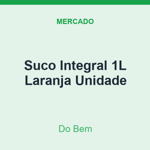 Suco Integral 1L Do Bem Laranja Unidade