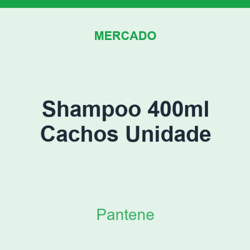 Shampoo 400ml Pantene Cachos Unidade