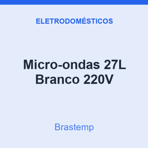Micro-ondas Brastemp 27L Branco 220V