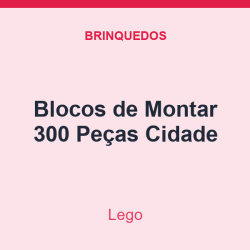 Blocos de Montar Lego 300 Peças Cidade