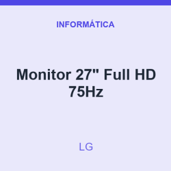 Monitor LG 27" Full HD 75Hz