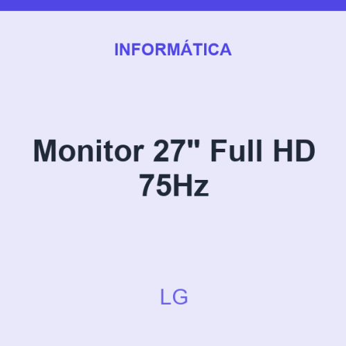 Monitor LG 27" Full HD 75Hz