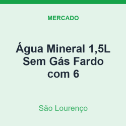Água Mineral 1,5L São Lourenço Sem Gás Fardo com 6