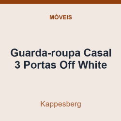 Guarda-roupa Casal Kappesberg 3 Portas Off White