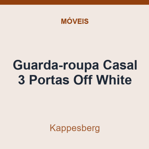 Guarda-roupa Casal Kappesberg 3 Portas Off White