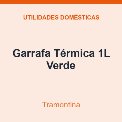 Garrafa Térmica Tramontina 1L Verde