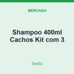 Shampoo 400ml Seda Cachos Kit com 3