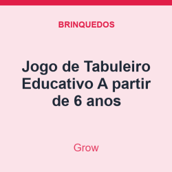 Jogo de Tabuleiro Grow Educativo A partir de 6 anos
