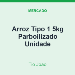Arroz Tipo 1 5kg Tio João Parboilizado Unidade