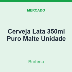 Cerveja Lata 350ml Brahma Puro Malte Unidade