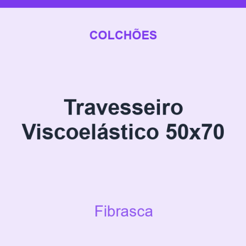 Travesseiro Fibrasca Viscoelástico 50x70