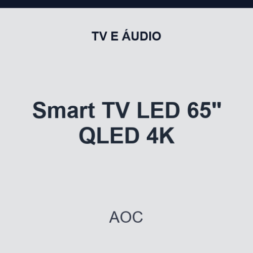 Smart TV LED AOC 65" QLED 4K