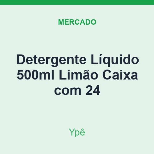Detergente Líquido 500ml Ypê Limão Caixa com 24